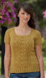 Free Knitting Pattern for a Cable & Bobble Top.