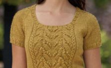 Free Knitting Pattern for a Cable & Bobble Top