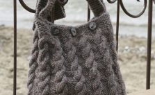 Free Knitting Pattern for a Cable Handbag The Seafarer