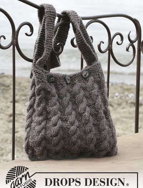 Free Knitting Pattern for a Cable Handbag The Seafarer