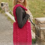 Free Knitting Pattern for a Cable and Garter Stitch Handbag
