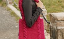 Free Knitting Pattern for a Cable and Garter Stitch Handbag