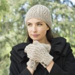 Free Knitting Pattern for a Celtic Cable & Rib Beanie & Mittens