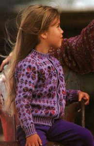 Free Knitting Pattern for a Child’s Faux Fair Isle Cardigan.