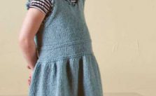 Free Knitting Pattern for a Girl’s Teacup Pinafore Dress