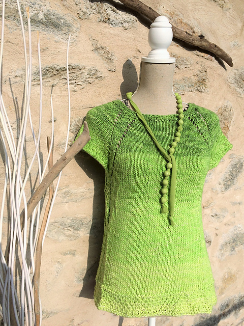 Free Knitting Pattern for a Lace Top Cucumber Sea.