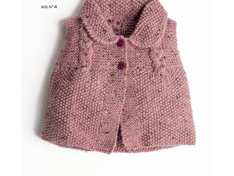 Free Knitting Pattern for a Mid Season Top for Baby and Girls