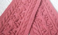 Free Knitting Pattern for a Regina Cable & Bobble Scarf