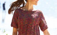 Free Knitting Pattern for a Short-sleeved Pullover