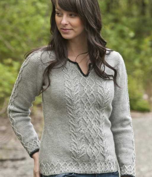 Graceful Cabled Sweater Free Knitting Pattern