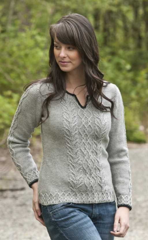 Graceful Cabled Sweater Free Knitting Pattern