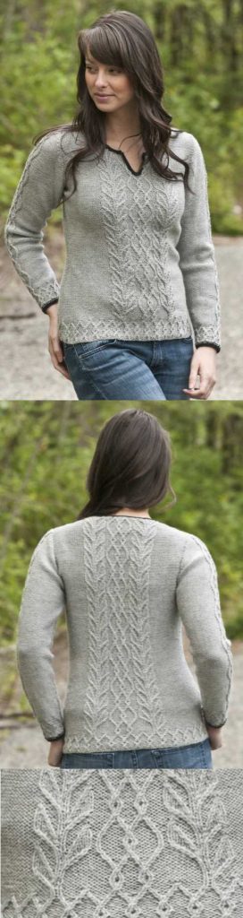 Graceful Cabled Sweater Free Knitting Pattern