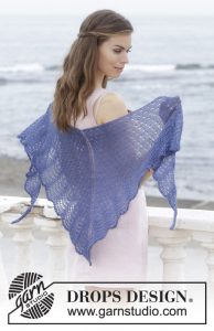 High Tide Lace and Wave Free Shawl Knitting Pattern