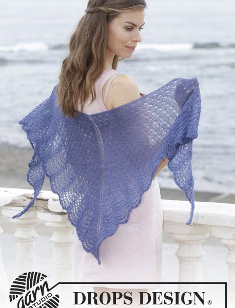 High Tide Lace and Wave Free Shawl Knitting Pattern