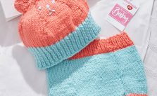 Knit Bear Hat and Diaper Cover Free Baby Knitting Pattern