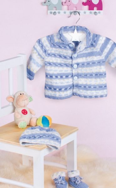 Little Jacket, Cap and Shoes Free Baby Knitting Pattern