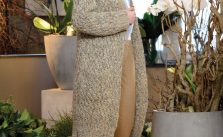Long Cardigan in Honeycomb Pattern Free Knitting