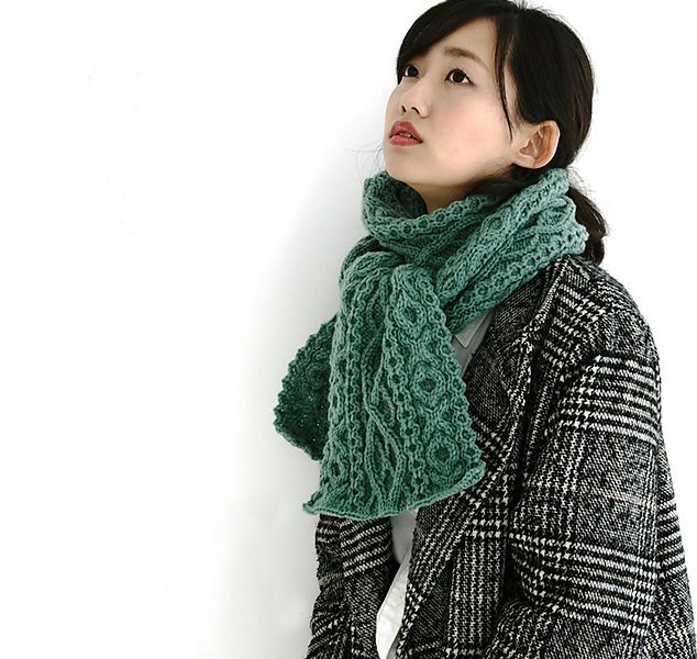Mite Aran Scarf Free Knitting Pattern