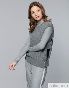 Modern Women's Vest Free Knitting Pattern