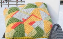 Mount Vinson Colored Pillow Free Knitting Pattern