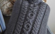 Naughts and Crosses Cabled Hot Water Bottle Free Knitting Pattern