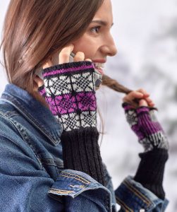 Nordic Pop Mitts Free Knitting Pattern