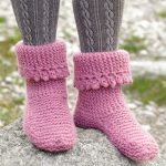 Raspberry Frills Free Knitted Slipper Pattern