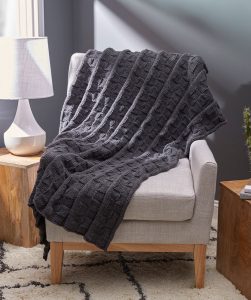 Reversible Block Throw Free Knitting Pattern