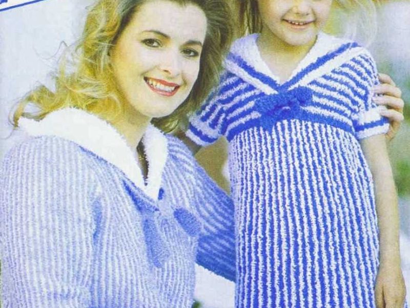 Shipmates Sail Away Dress Free Vintage Knitting Pattern