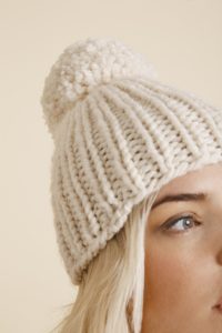 Snowball Hat Free Knitting Pattern