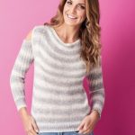 Sparkly Cold Shoulder Sweater Free Knitting Pattern