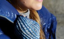 Stockinette and Purl Ridge Mitts Free Knitting Pattern
