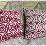 Free Knitting Pattern for a Swirls Fair Isle Pillow