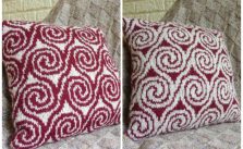 Swirls Fair Isle Free Pillow Knitting Pattern
