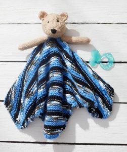 Teddy Bear Knit Lovey Free Baby Pattern