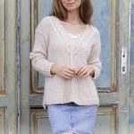 To the Point Cable and V-Neck Sweater Free Knitting Pattern