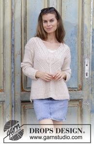 To the Point Cable and V-Neck Sweater Free Knitting Pattern
