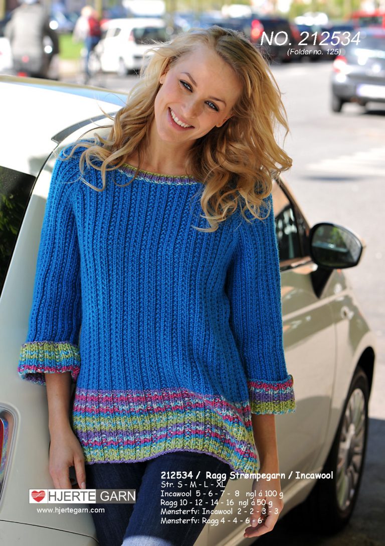 Two Colour Raglan Sweater Free Knitting Pattern Knitting Bee