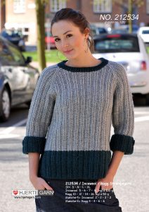 Free Knitting Pattern for a Two Colour Raglan Sweater