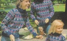 Vintage Fair Isle Sweaters Free Knitting Pattern for the Whole Family