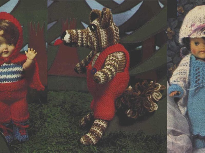 Vintage Fairytale Little Red Riding Hood Free Knitting Pattern