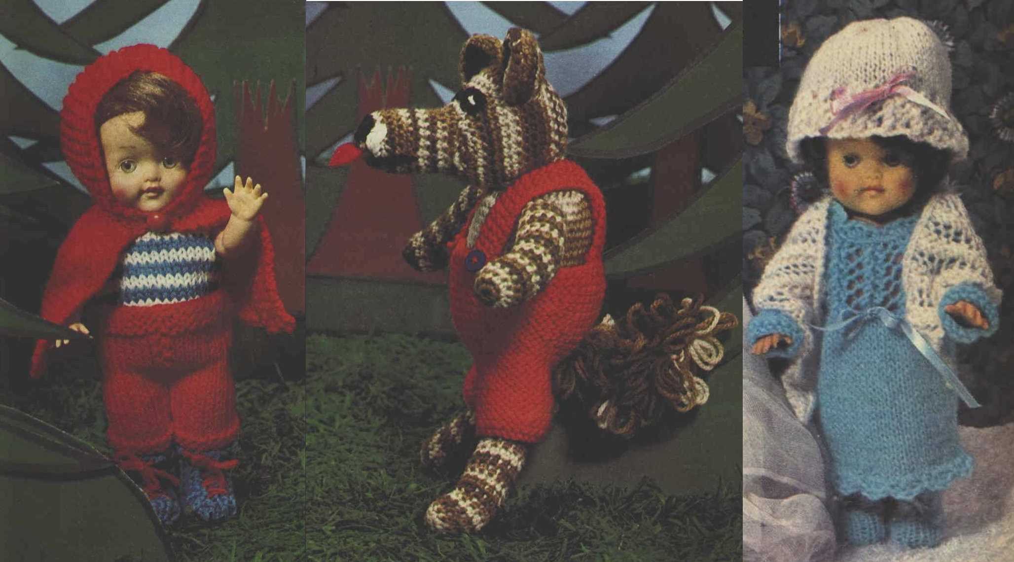 Vintage Fairytale Little Red Riding Hood Free Knitting Pattern - Knitting  Bee