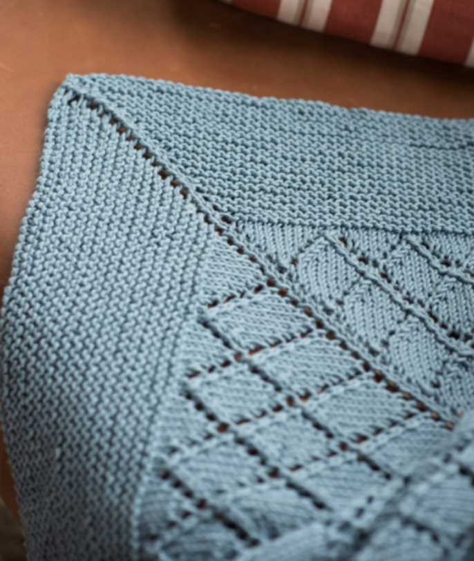 Free Knitting Pattern for Cunningham a Lace Blanket.