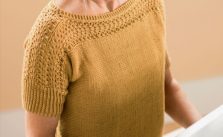 Free Knitting Pattern for Diane a Short Sleeve Sweater