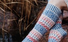 Free Knitting Pattern for Karelia Colourwork Socks