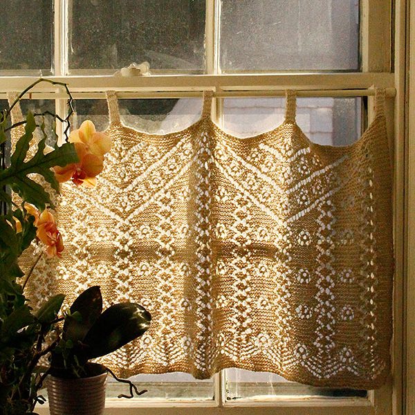 Free Knitting Pattern for Lace Curtains