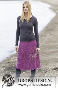 Free Knitting Pattern for Madison a Lace Skirt.