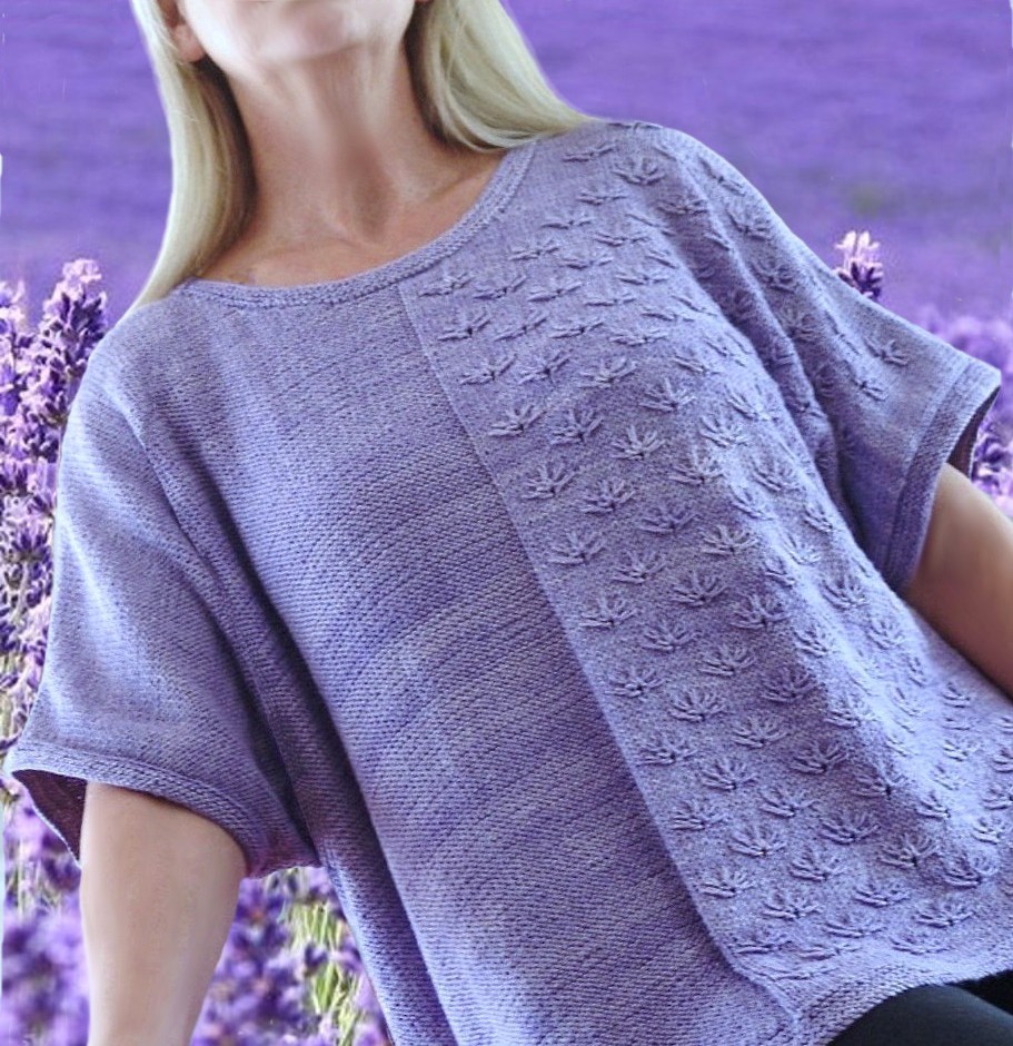 Free Knitting Pattern for a Butterfly Tee.