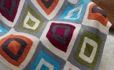 Free Knitting Pattern for a Color Blocks Throw