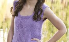 Free Knitting Pattern for a Criss-Cross Shell Top